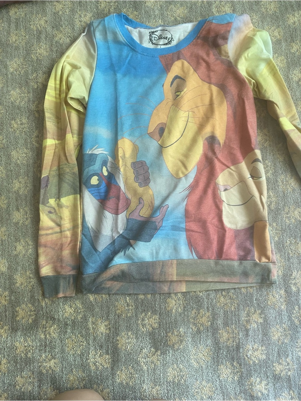 Disney Lion King Rafiki & Simba Colorful Graphic Sweatshirt
